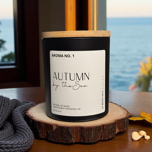 Autumn by The Sea Candle
