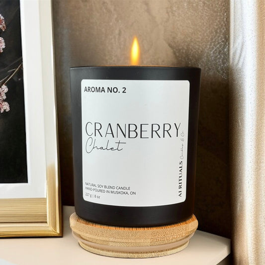 Cranberry Chalet Candle