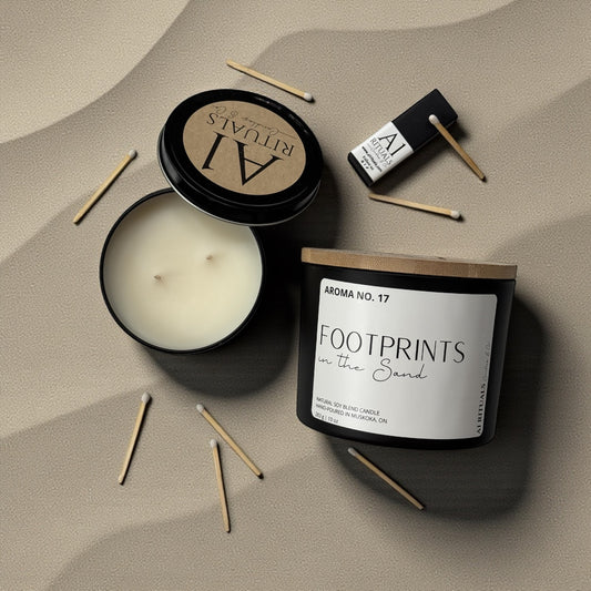 Footprint in the Sand Candle