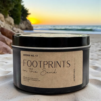 Footprint in the Sand Candle